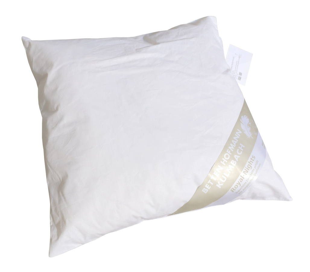 Betten Hofmann Relax Wellness Nackenkissen aus Merinowolle und Baumwolle, Weiß, B/T/H: 40 x 40 x 40 cm - Bild 1