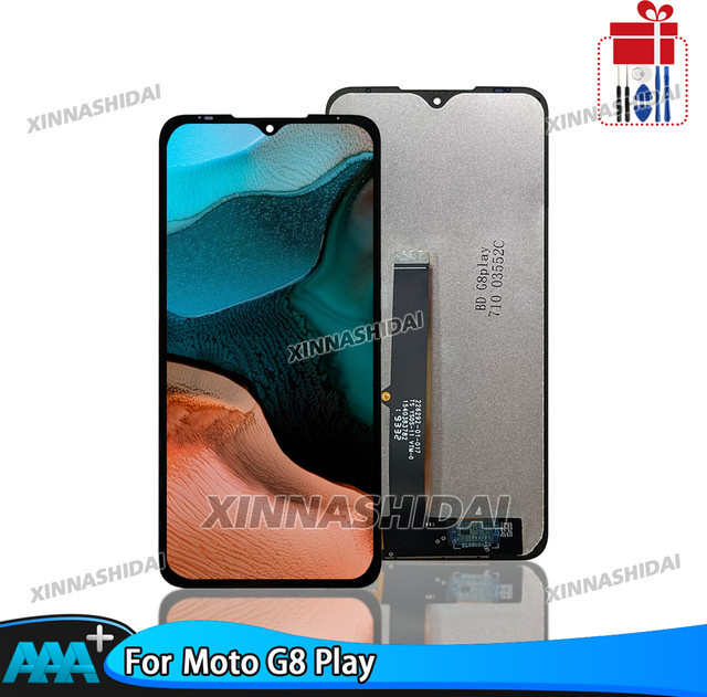 Motorola Moto G8 Play Ersatzdisplay mit LCD und Touchscreen Digitizer Montage in Schwarz für XT2015 XT2016 - Bild 1