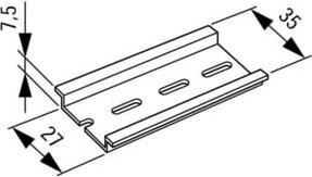 Eaton Hutschiene TS35X7,5 Maße: 35 x 7,5 mm - Bild 1