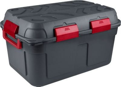 Sunware Q-LINE Aufbewahrungsbox wasserdicht mit Rollen und Griffen, 130l, anthrazit/rot, B/T/H: 42,5 x 79 x 42,5 cm - Bild 1