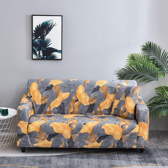 Bestbags Stretch-Sofabezug für 1- bis 4-Sitzer, elastischer Couchbezug mit Grafikdesign in Grau, Möbelschutz für Ecksofas und Chaiselongues, Größe Medium 145-185 cm - Bild 1