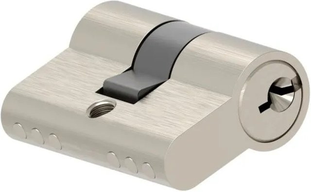 FeNau Zylinder Edelstahloptik in Silber mit 3 Schlüsseln, Durchmesser: 42 mm - Bild 1