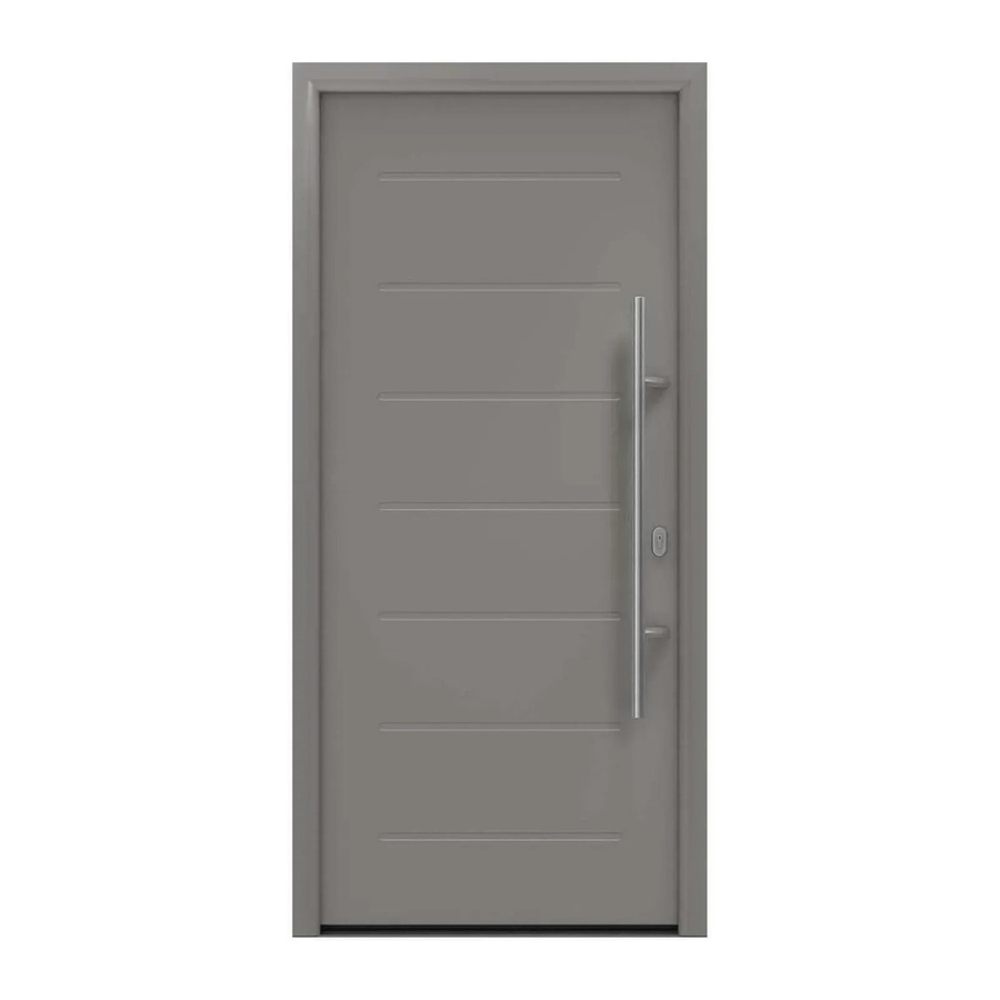 EcoStar Haustür Isopro IP 015 in Graualuminium, modern, B: 110 cm, H: 210 cm, DIN Rechtsausführung - Bild 2