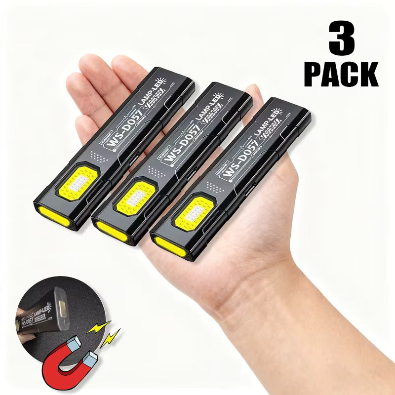 Heinast Mini-LED-Taschenlampe in Schwarz mit USB-Ladefunktion, Magnet und Stiftclip für Notfall, Arbeit und Camping - Bild 5