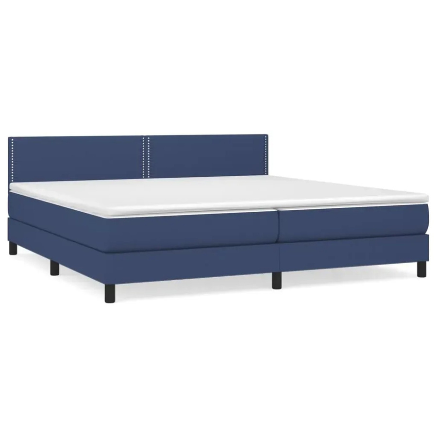 vidaXL Boxspringbett mit Matratze Hybrid-Design in Blau, B/T: 200 x 200 cm - Bild 2