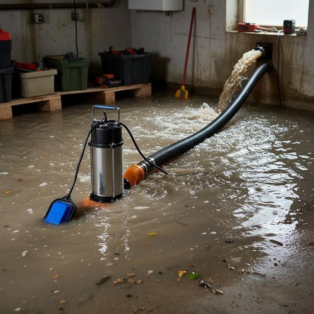 Schmutzwasserpumpe mit variablem Schwimmerschalter, 2200W Tauchpumpe in Weiß, Förderleistung 60000L/h, maximale Förderhöhe 18m, IPX8 Wasserpumpe für den Garten - Bild 1