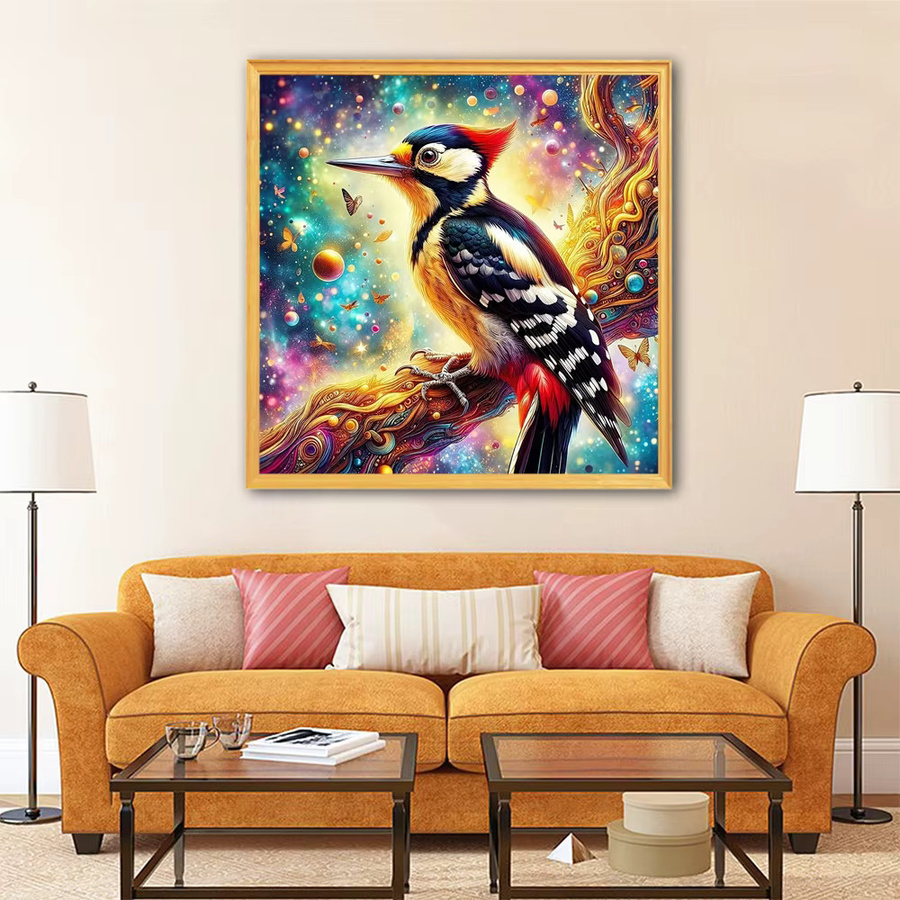 EverShine DIY 5D-Diamantgemälde Vogel Mosaik-Stickerei in Multicolour, rund, Durchmesser: 20 cm - Bild 3
