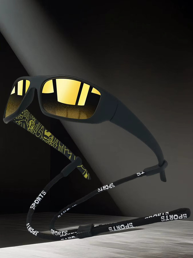 Sport-Sonnenbrille, Unisex, Vollrand, Wrap, Black, Plastic - Bild 2