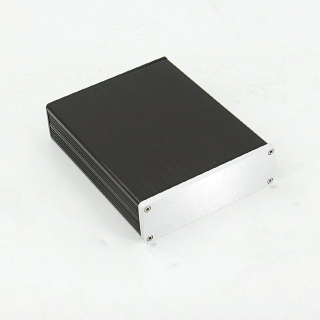 KYYSLB Mini-Verstärkergehäuse aus Vollaluminium für Home-Audio, Schwarz, B/T/H: 132 x 42 x 169 mm - Bild 1