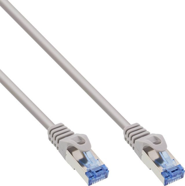InLine Patchkabel Cat.6A S/FTP Ethernet LAN, grau, 15 m - Bild 1