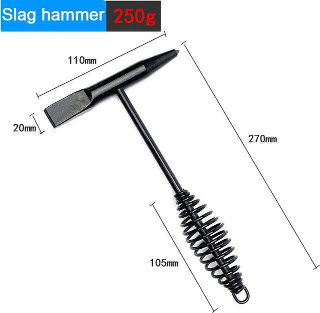 Elektrischer Schweißschlackehammer DANHIGH mit Federgriff in Schwarz, 250g - Bild 1