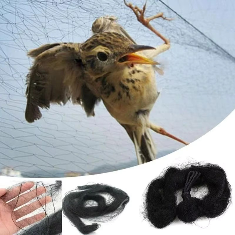Schutznetz gegen Vögel für den Garten und Obstbau, 15 m Mesh-Netz, Schwarz - Bild 2
