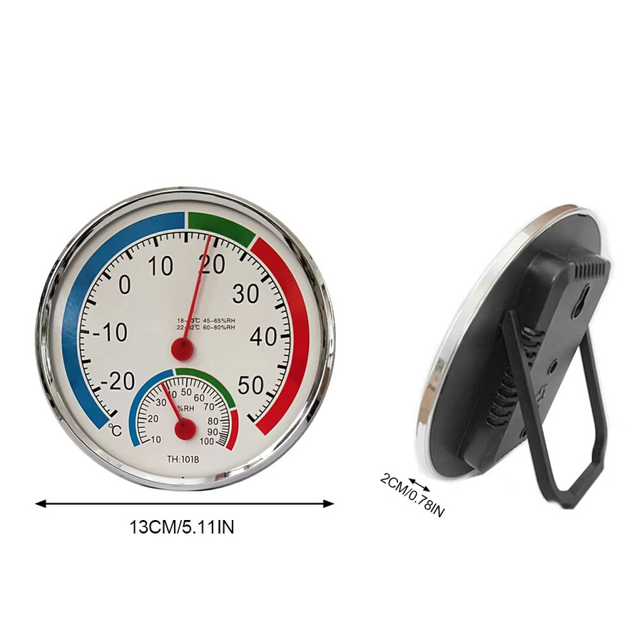Voktta Mini-Thermometer-Hygrometer 2-in-1 analoges Temperatur- und Luftfeuchtigkeitsmessgerät in Blau - Bild 4