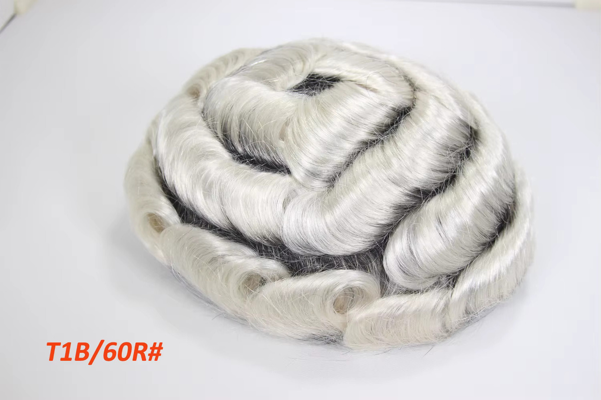 HDWIGS Herren-Toupet, Echthaar-Ersatzsystem, Voll-PU - Bild 4