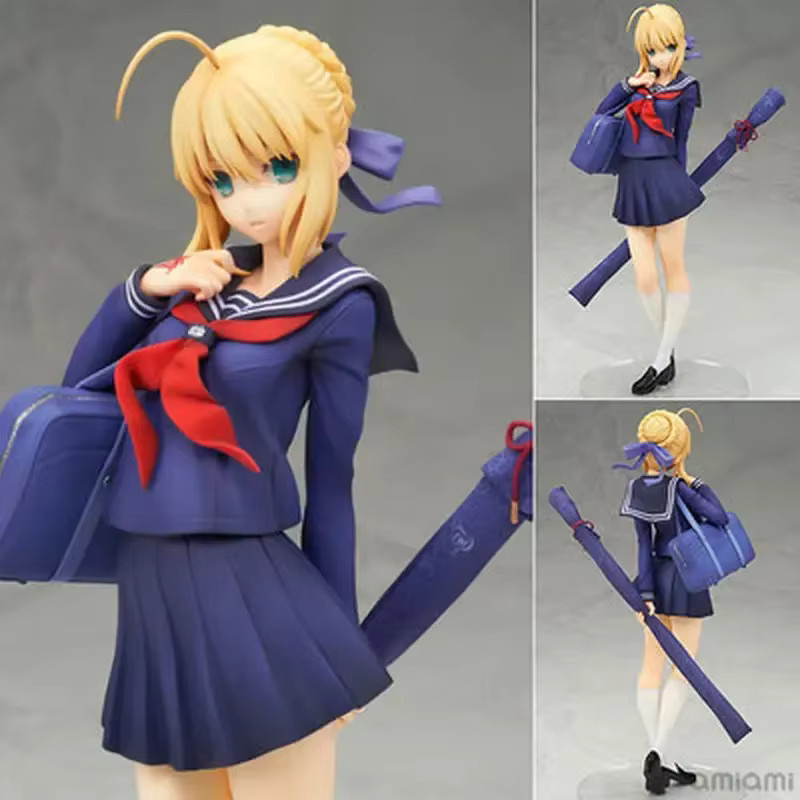 Bandai Fate Stay Night Saber Schuluniform Figur Artoria Pendragon, Anime PVC-Statue - Bild 3