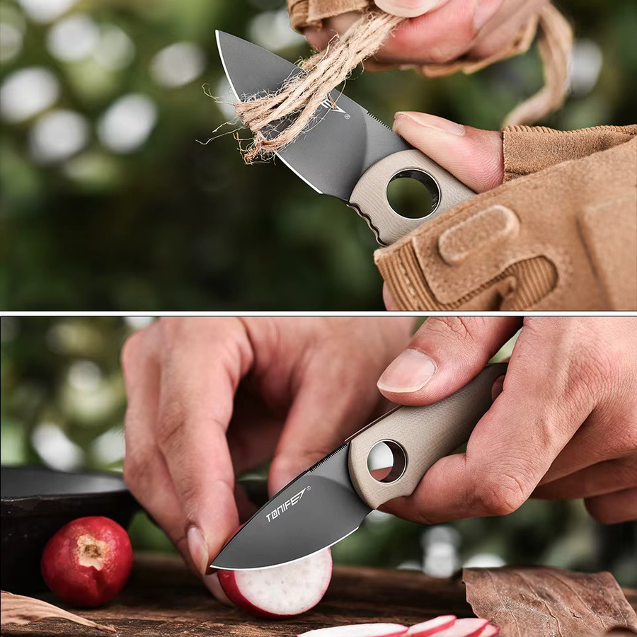 TONIFE HKT2021 Feststehendes Messer mit G10-Griff und K-Scheide für Outdoor, Jagd und EDC - Bild 3