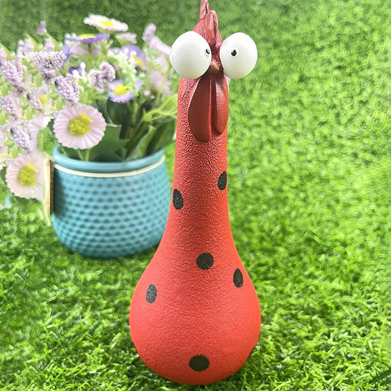 Binchi Garden Huhn-Ornamente aus Kunstharz in Schwarz als Dekofigur für Garten, Hof und Büro - Bild 3