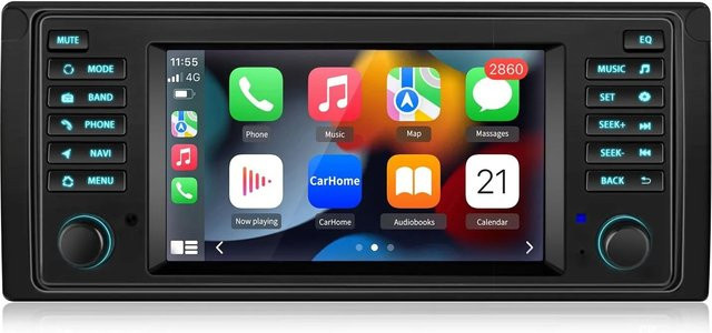 Junsun Autoradio mit Bluetooth und GPS für BMW E53 und Range Rover L322 in Schwarz mit 8.0 Zoll Display - Bild 1