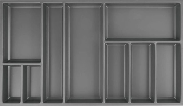 Agoform Besteckeinsatz Sky Schubladeneinsatz aus Kunststoff in Schiefergrau, B/T/H: 82,0 x 5,3 x 47,3 cm - Bild 1