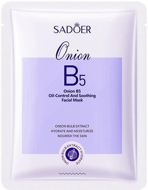SADOER Zwiebel B5 Maske, Aloe Vera, Kollagen, für normale Haut - Bild 1