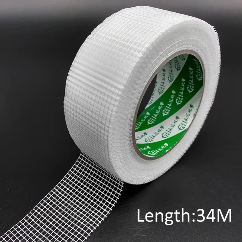 Selbstklebendes Glasfaser-Wandreparatur-Band zur Rissüberbrückung, Weiß, Länge: 34 m, Breite: 45 mm - Bild 2