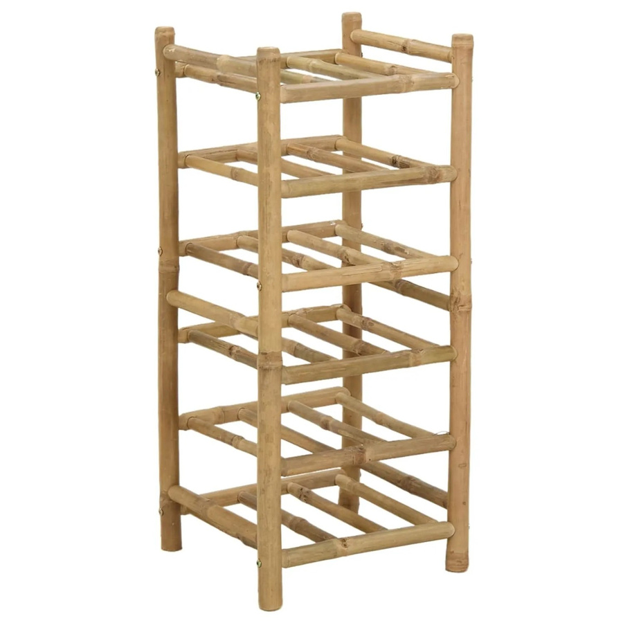vidaXL Weinregal aus Bambus in Natur Beige, B/T/H: 32,5 x 29,5 x 72 cm - Bild 2