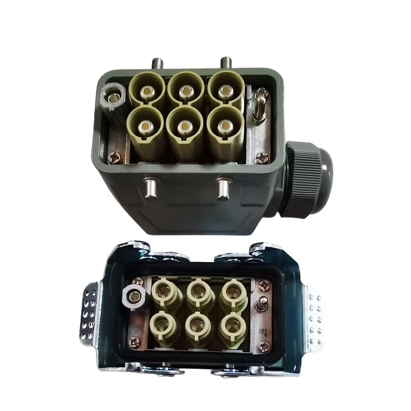 70A Hochstrom 6-poliger Schwerlast-Steckverbinder mit Stecker und Buchse, wasserdichter Luftfahrt-Steckverbinder mit Schraubklemme PG21, Grau - Bild 2