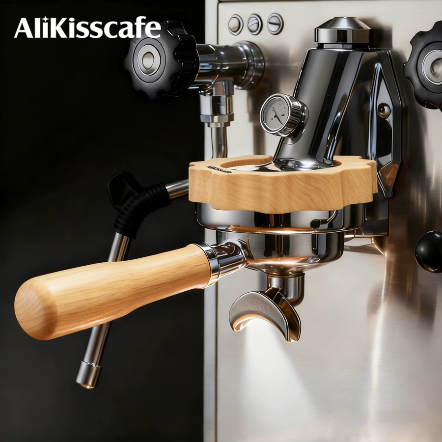 AliKisscafe Anti-Verbrühungs-Ring Grouphead Abdeckung für E61 und Lelit Espresso Maschinen, Farbe: Braun, Durchmesser: 58 mm - Bild 6