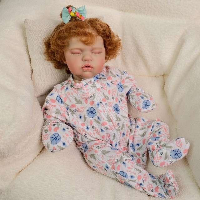 NPK Teddy-Bebe-Puppe, 19-Zoll, schlafendes Neugeborenes, Sammlerspielzeug - Bild 1