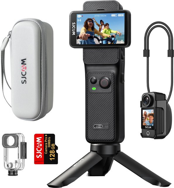 SJCAM C400 4K Action-Kamera für Blogging und kontinuierliche Aufnahmen, wasserdicht bis 30m, schwarz - Bild 1