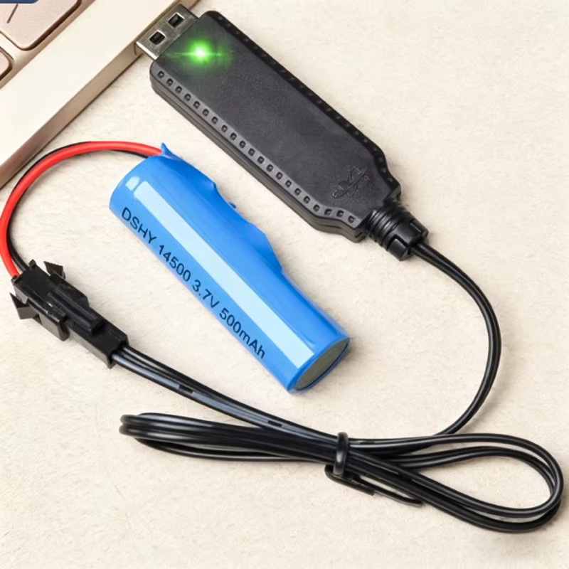 YuXi USB-Ladekabel für RC-Spielzeug und Li-Ionen-Akkus mit SM/JST/XH2.54 Anschluss, Schwarz - Bild 4