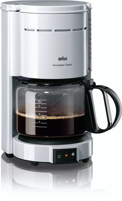 Braun KF 47/1 Aromaster Classic Filterkaffeemaschine in Weiß mit Glaskanne und 1000 ml Fassungsvermögen - Bild 1