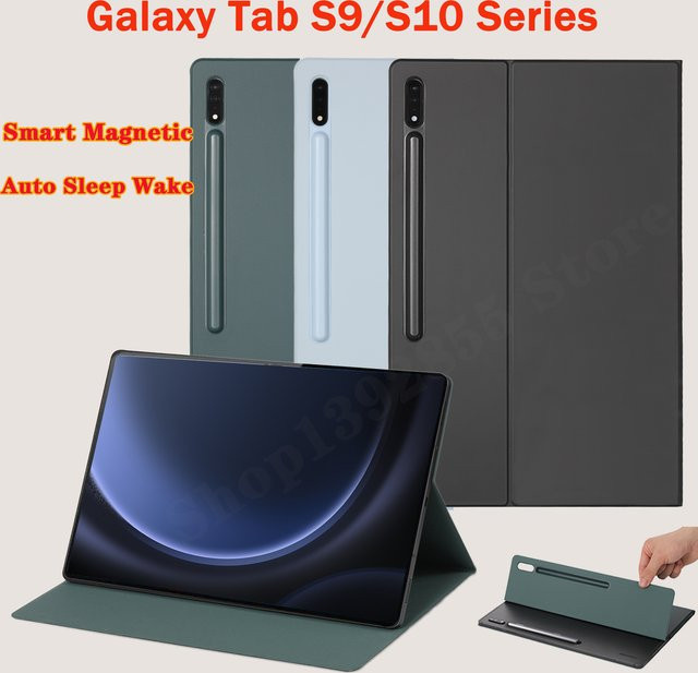 Samsung Galaxy Tab S9 FE und S10 Serie Magnetische Schutzhülle mit Stifthalter und Auto Sleep Wake Funktion in Grün - Bild 1