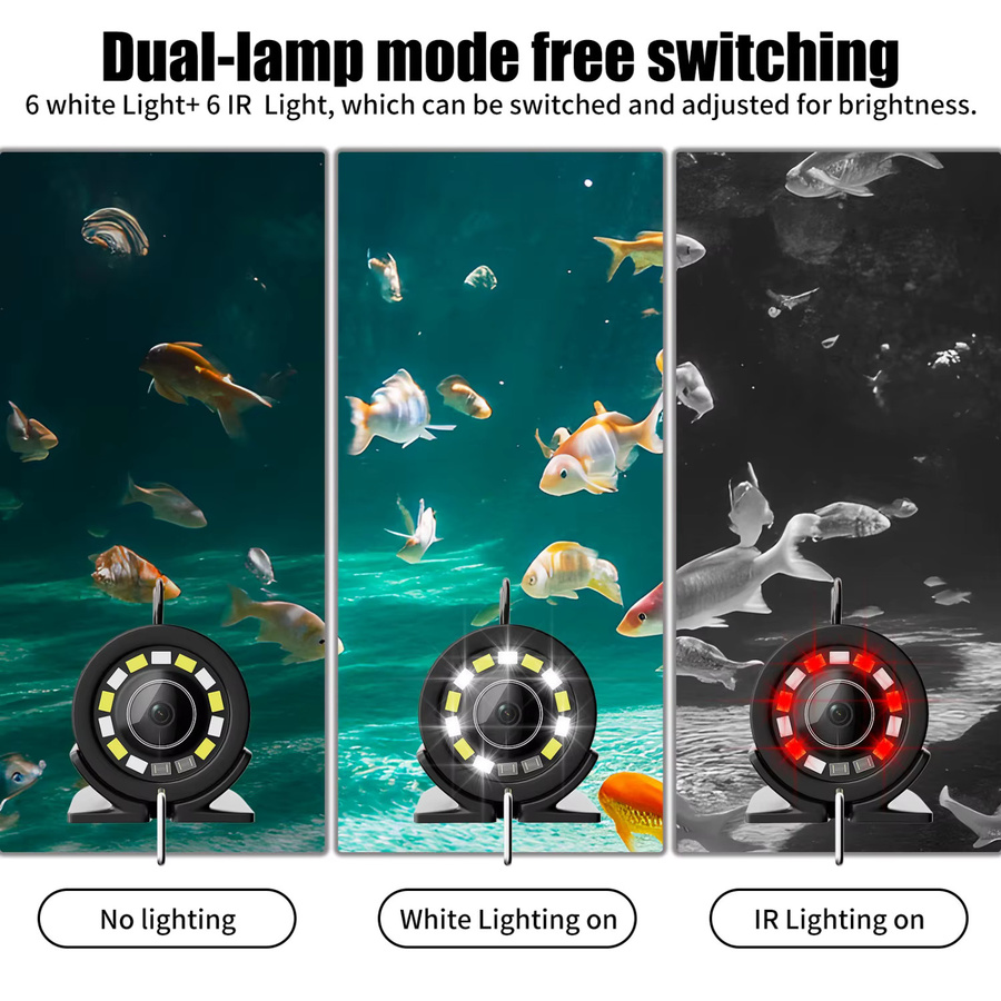 UCYBO Unterwasserkamera mit 4,3 Zoll LCD Display und 1080P HD Video für Angeln auf Boot oder Kajak, Schwarz - Bild 2