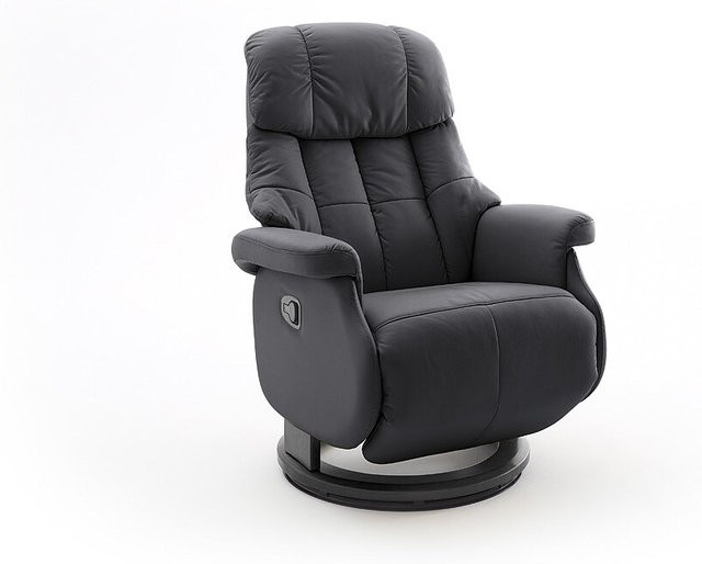 iNNoSeat by MCA CALGARY COMFORT Relaxsessel Schwarz mit Rindsleder und Holzrahmen - Bild 1