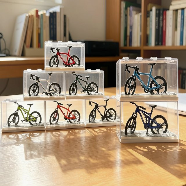HRZPACT Spielzeug-Fahrradmodell aus Legierung, mit Displaybox und Sockel - Bild 1