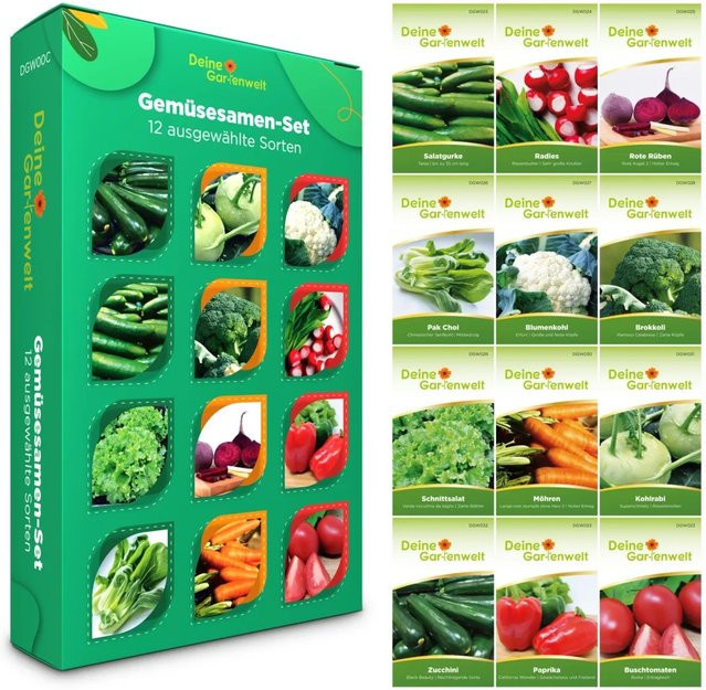 Deine Gartenwelt Gemüse Samen-Set mit 12 Sorten - Bild 1