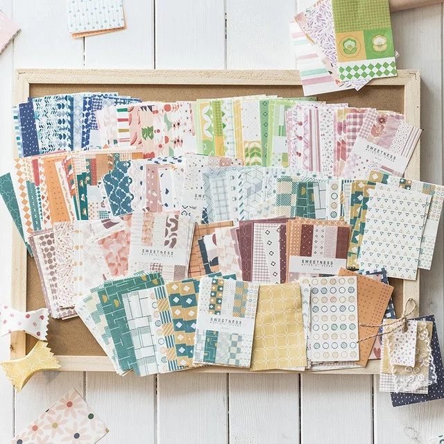 Journamm 50 Stück Vintage-Materialpapier für Scrapbooking und Journaling als DIY-Hintergrund und beschreibbare Karten - Bild 1