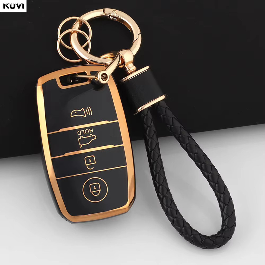 Kuvi 4-Tasten TPU Autoschlüsselhülle für KIA Rio, Sportage, Ceed, Cerato, K3, KX3, K4, K5, Sorento, Optima und Picanto - Bild 1