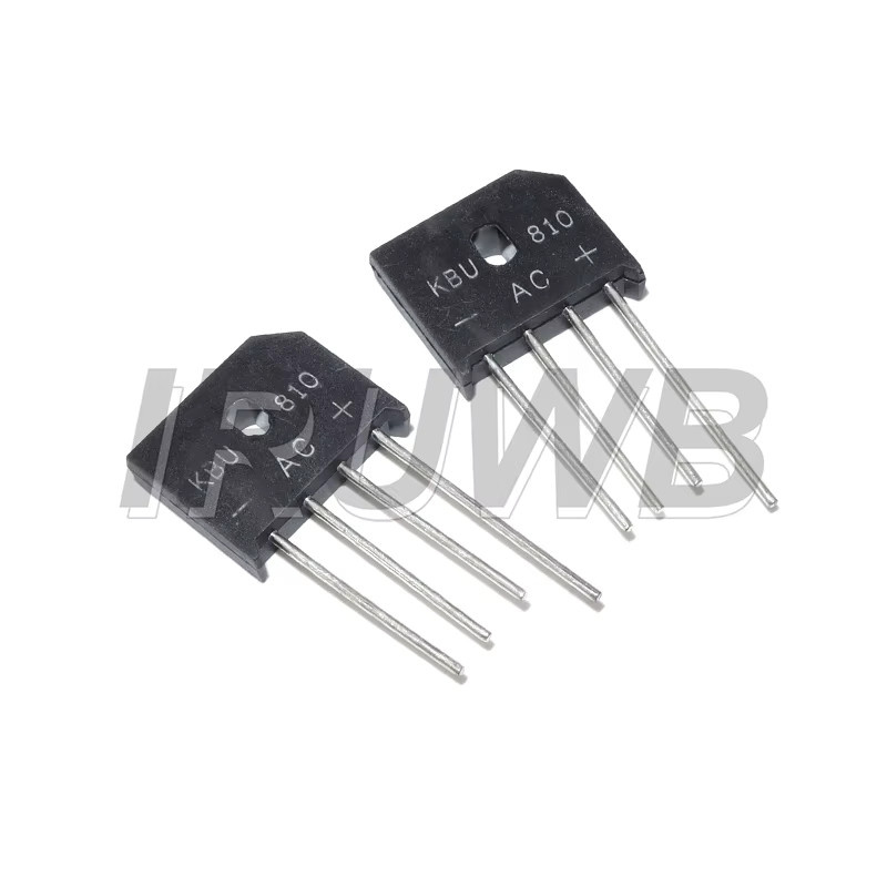 5er Set Flache Gleichrichter Brücke Diode KBU Serie in Schwarz - Bild 2