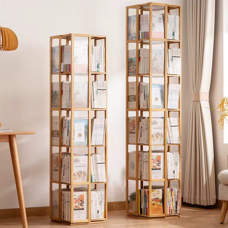 DUTRIEUX Eckregal aus Holz in Braun als modernes Bücherregal und Bibliotheks-Organizer - Bild 2