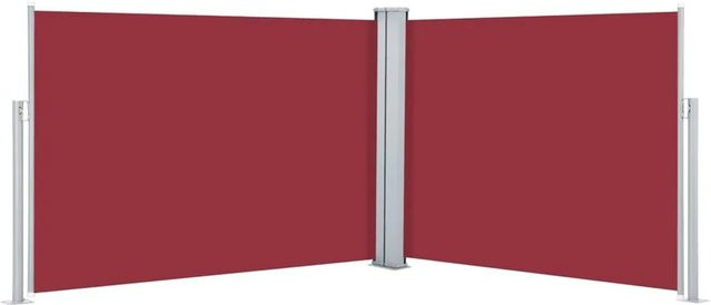 vidaXL Ausziehbare Seitenmarkise Rot mit automatischer Rückrollfunktion, Breite: 100 cm, Tiefe: 1000 cm - Bild 1