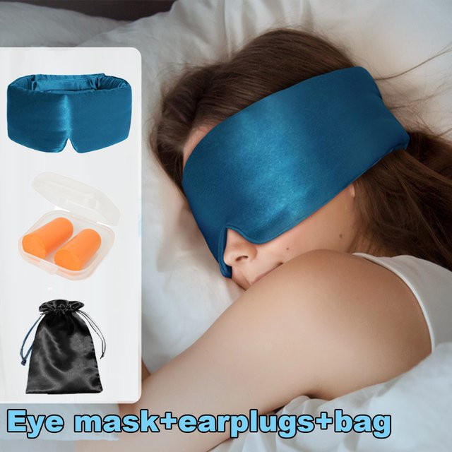 YiLan Schlaf-Augenmaske aus 100 % Maulbeerseide, Unisex - Bild 1