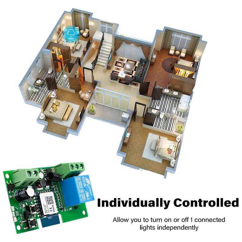 Tuya Smart Switch Modul 1 Kanal Wifi Relais für Home Automation mit Alexa und Google Home, Grün - Bild 4
