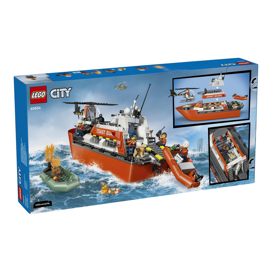 LEGO City Rettungsboot der Küstenwache mit Hubschrauber ab 7 Jahren - Bild 5