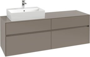 V&B Waschtischunterschrank Collaro in Blau mit LED-Beleuchtung B/T/H: 160 x 54,8 x 50 cm - Bild 1
