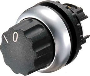 Eaton Wahltaste mit Drehknopf 2-stufig und Beschriftung M22-WR, Schwarz, IP66 - Bild 1