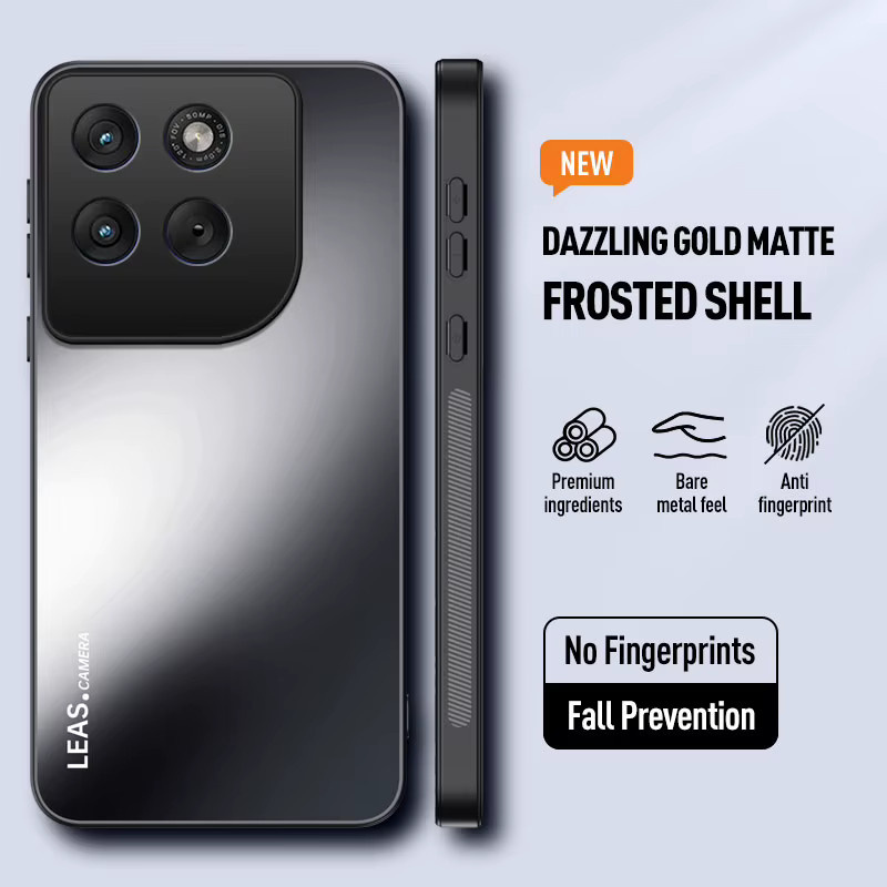 EUCAGR Stoßfeste Matte TPU Schutzhülle für Motorola Moto G67 Power in Grau - Bild 3