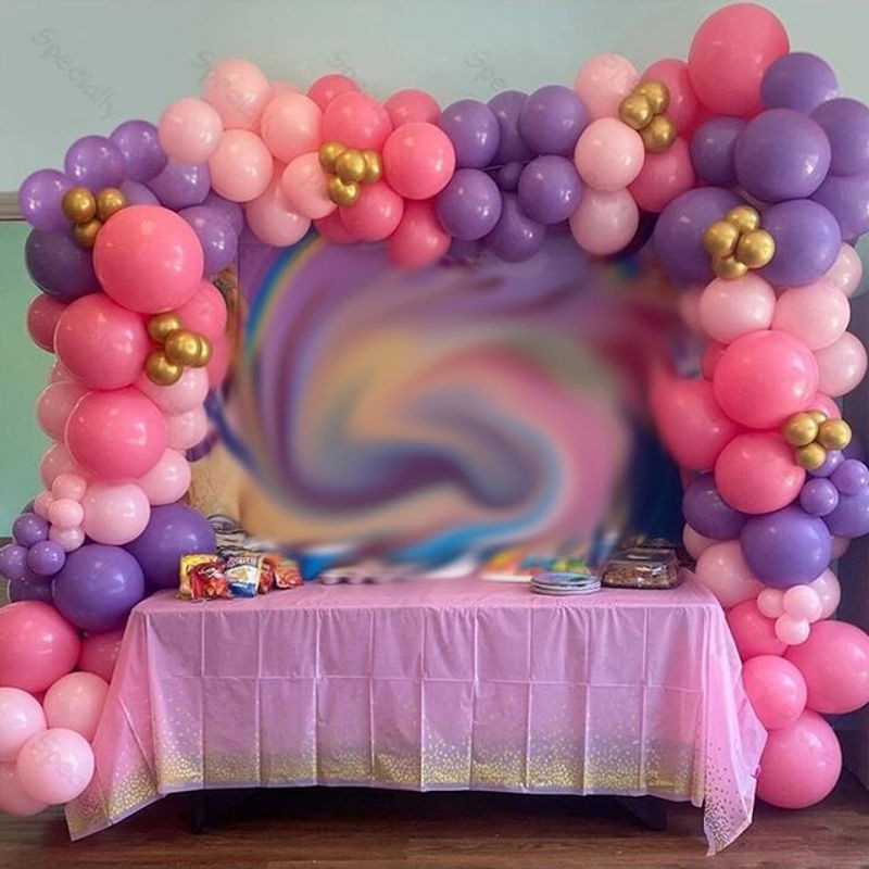 LQVYI Prinzessinnen Ballongirlande Set in Mehrfarbig für Mädchen Geburtstag und Baby Shower Dekoration - Bild 1