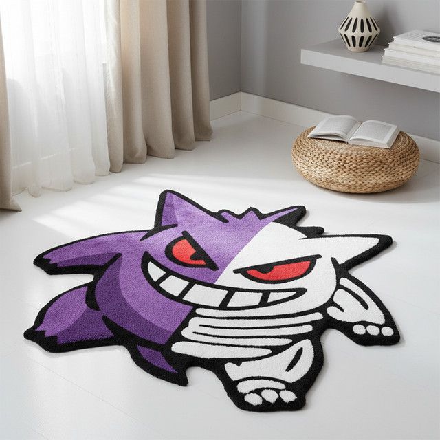 Personalisierbarer Pokémon Druckteppich mit Gengar, Pikachu, Blastoise, Charizard, Sylveon und Charmander in Multicolor - Bild 1